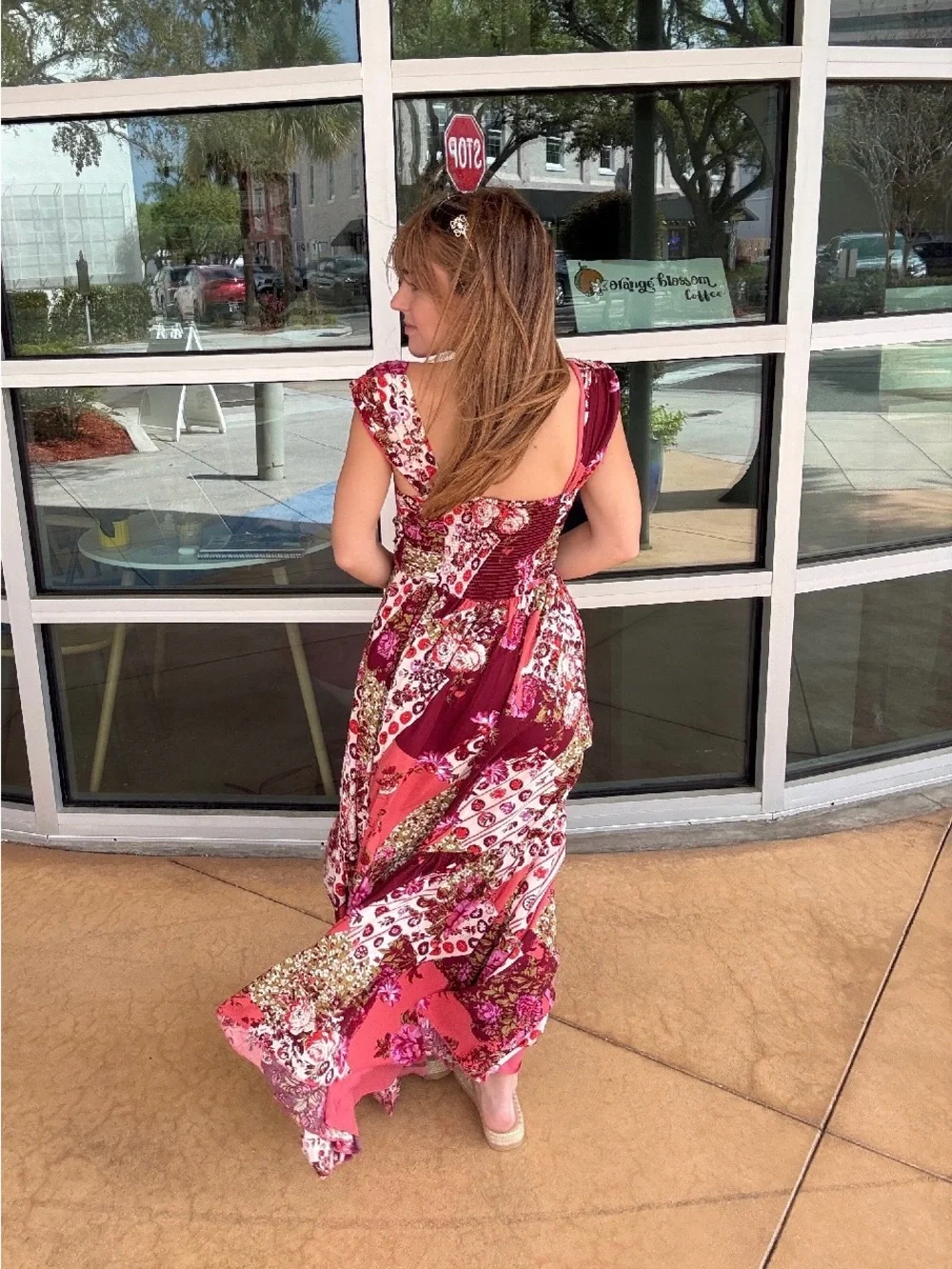 Free People Sasha Maxi Dress in Strawberry Combo